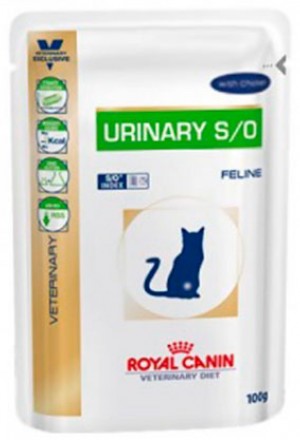 Влажный лечебный корм Роял Канин уринари для кошек при мочекаменной болезни